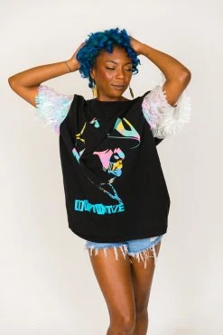 Fringe Co Party Tees Biggie Iridescent Sword Sequin Party Tee