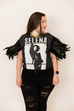 Fringe Co Selena Feather Sleeve Party Tee