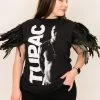 Fringe Co Tupac Feather Sleeve Party Tee Party Tees