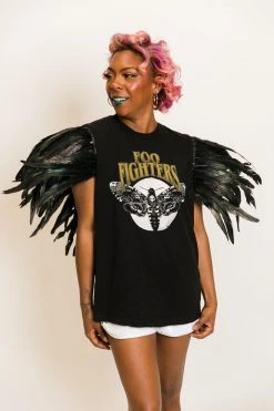 Fringe Co Party Tees Foo Fighters Feather Sleeve Party Tee