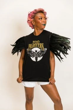 Fringe Co Party Tees Foo Fighters Feather Sleeve Party Tee