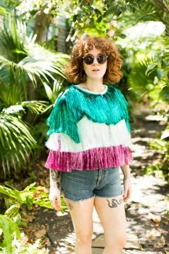 Fringe Co Totally Tinsel Collection The Spring Fling Tinsel Jacket