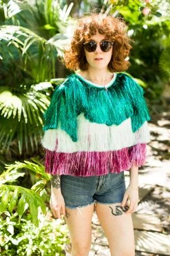 Fringe Co Totally Tinsel Collection The Spring Fling Tinsel Jacket