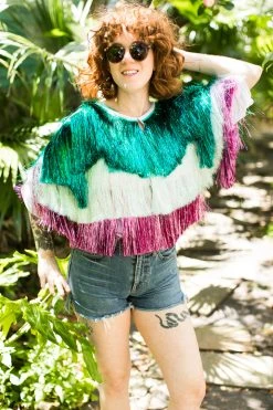 Fringe Co Totally Tinsel Collection The Spring Fling Tinsel Jacket
