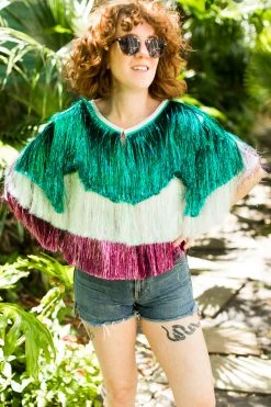 Fringe Co Totally Tinsel Collection The Spring Fling Tinsel Jacket