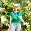 Fringe Co Teal And Mint Tinsel Vest