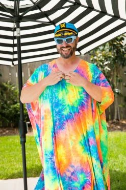 Fringe Co Rainbow Tie Dye Long Caftan Caftan Club Collection