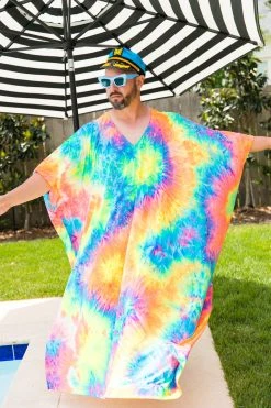 Fringe Co Rainbow Tie Dye Long Caftan Caftan Club Collection