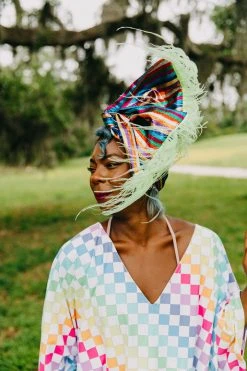 Fringe Co Rainbow Check Tunic Shop Spring Sparkles