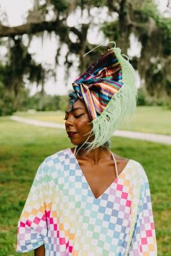 Fringe Co Rainbow Check Tunic Shop Spring Sparkles