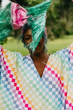 Fringe Co Rainbow Check Tunic Shop Spring Sparkles
