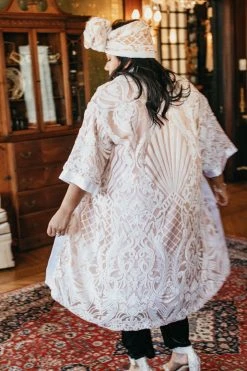 Fringe Co Shop Spring Sparkles White Embroidered Sequin Duster 28 Fringe Co Shop Spring Sparkles White Embroidered Sequin Duster