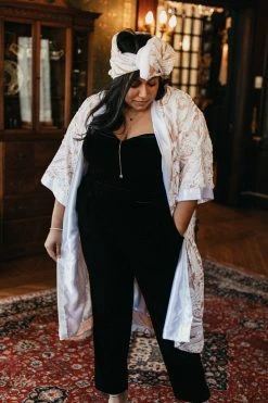 Fringe Co Shop Spring Sparkles White Embroidered Sequin Duster