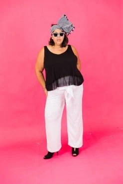 Fringe Co White Sequin High Waisted Pants