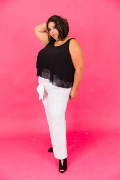 Fringe Co White Sequin High Waisted Pants