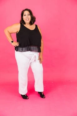 Fringe Co White Sequin High Waisted Pants