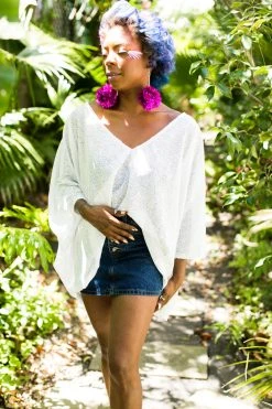 Fringe Co White Sequin Tunic