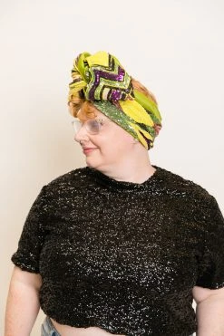 Fringe Co Yellow, Green And Purple Sequin Party Wrap Party Wraps