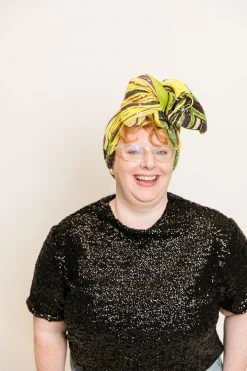 Fringe Co Yellow, Green And Purple Sequin Party Wrap Party Wraps