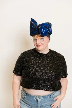 Fringe Co The Siren Blue Sequin Party Wrap