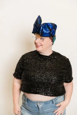Fringe Co The Siren Blue Sequin Party Wrap