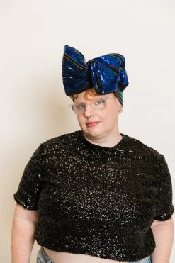 Fringe Co The Siren Blue Sequin Party Wrap