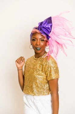 Fringe Co Party Wraps Purple Metallic With Pink Feather Trim Party Wrap 7 Fringe Co Party Wraps Purple Metallic With Pink Feather Trim Party Wrap