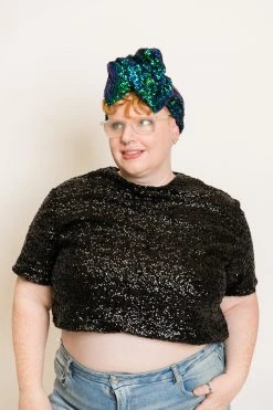 Fringe Co Green Iridescent Sequin Party Wrap