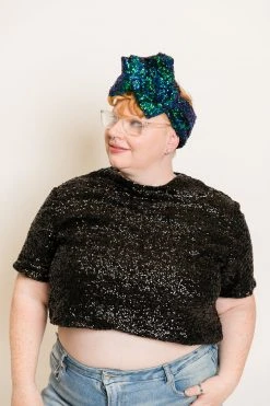 Fringe Co Green Iridescent Sequin Party Wrap