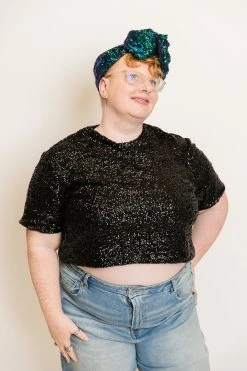 Fringe Co Green Iridescent Sequin Party Wrap