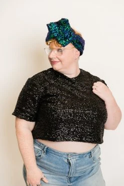 Fringe Co Green Iridescent Sequin Party Wrap