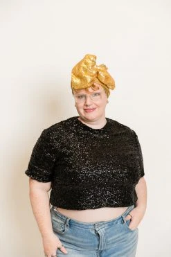 Fringe Co Matte Gold Sequin Party Wrap Party Wraps