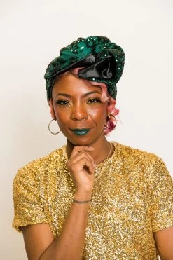 Fringe Co Party Wraps Green Sequin Embroidered Party Wrap