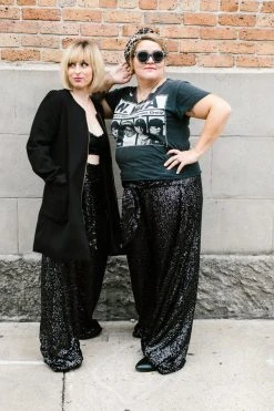 Fringe Co Sequin Collection Black High Waisted Sequin Party Pants 47 Fringe Co Sequin Collection Black High Waisted Sequin Party Pants
