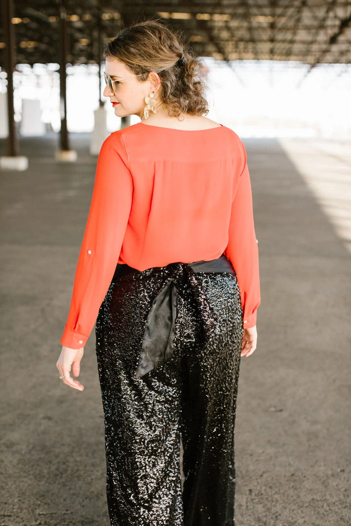 Fringe Co Sequin Collection Black High Waisted Sequin Party Pants 31 Fringe Co Sequin Collection Black High Waisted Sequin Party Pants