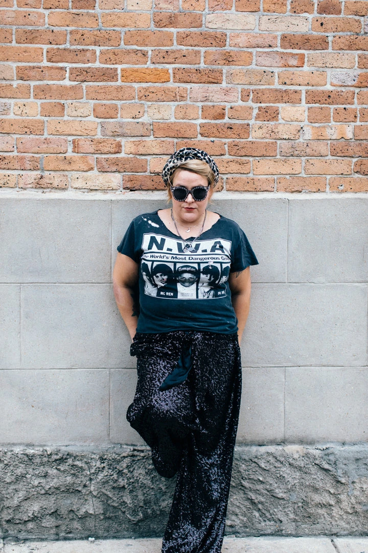 Fringe Co Sequin Collection Black High Waisted Sequin Party Pants 22 Fringe Co Sequin Collection Black High Waisted Sequin Party Pants