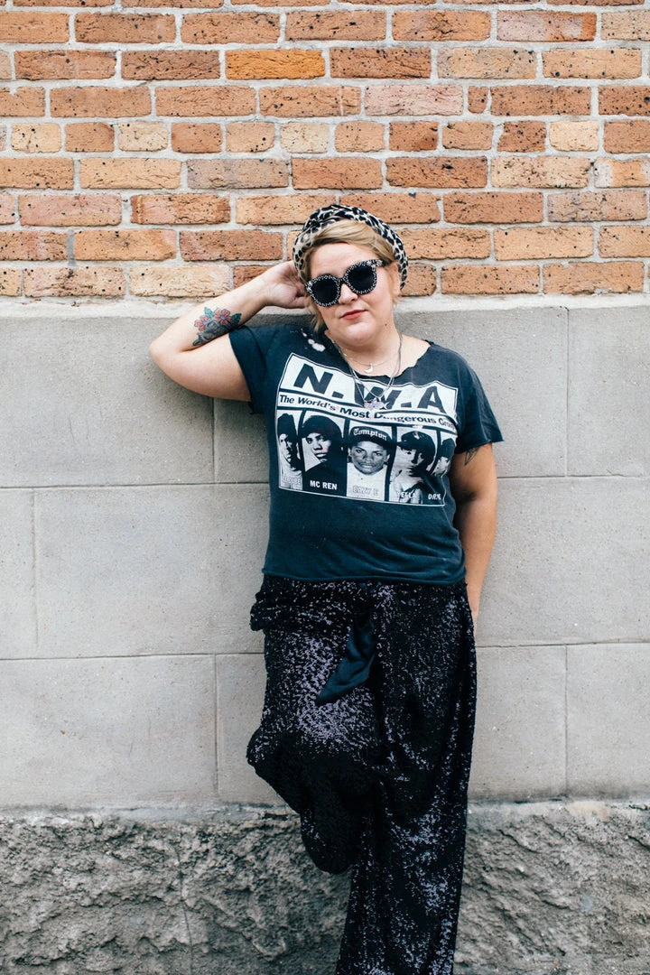 Fringe Co Sequin Collection Black High Waisted Sequin Party Pants 24 Fringe Co Sequin Collection Black High Waisted Sequin Party Pants