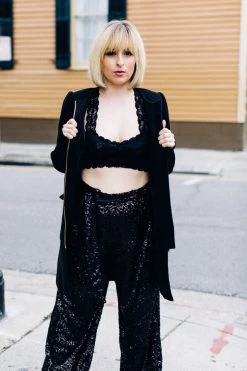 Fringe Co Sequin Collection Black High Waisted Sequin Party Pants 58 Fringe Co Sequin Collection Black High Waisted Sequin Party Pants