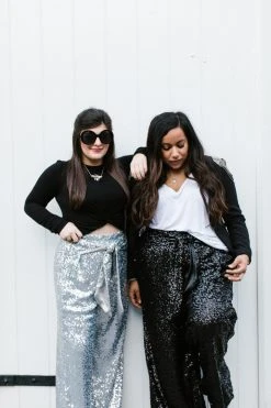 Fringe Co Sequin Collection Black High Waisted Sequin Party Pants 61 Fringe Co Sequin Collection Black High Waisted Sequin Party Pants