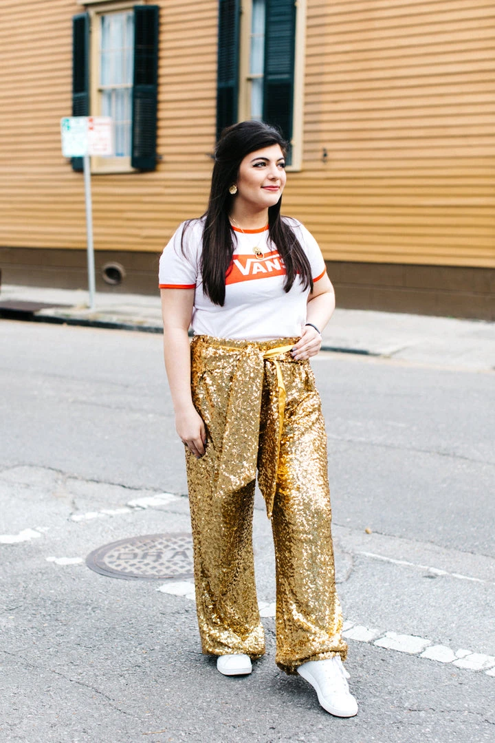 Fringe Co Gold High Waisted Sequin Party Pant Sequin Collection 13 Fringe Co Gold High Waisted Sequin Party Pant Sequin Collection