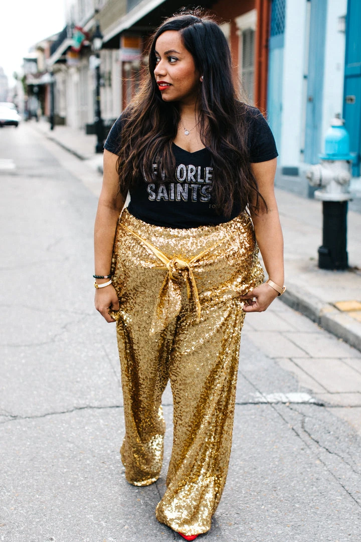 Fringe Co Gold High Waisted Sequin Party Pant Sequin Collection 17 Fringe Co Gold High Waisted Sequin Party Pant Sequin Collection