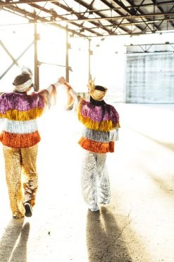 Fringe Co Silver High Waisted Sequin Party Pant