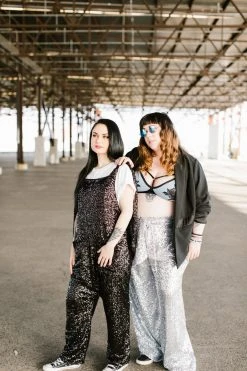 Fringe Co Silver High Waisted Sequin Party Pant