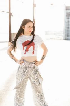 Fringe Co Silver High Waisted Sequin Party Pant