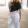 Fringe Co Silver High Waisted Sequin Party Pant